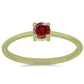 Goldplattierter Silberring mit rotem Diamant
