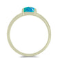 Goldplattierter Silberring mit äthiopischem Paraiba-Blauopal