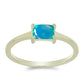 Goldplattierter Silberring mit äthiopischem Paraiba-Blauopal