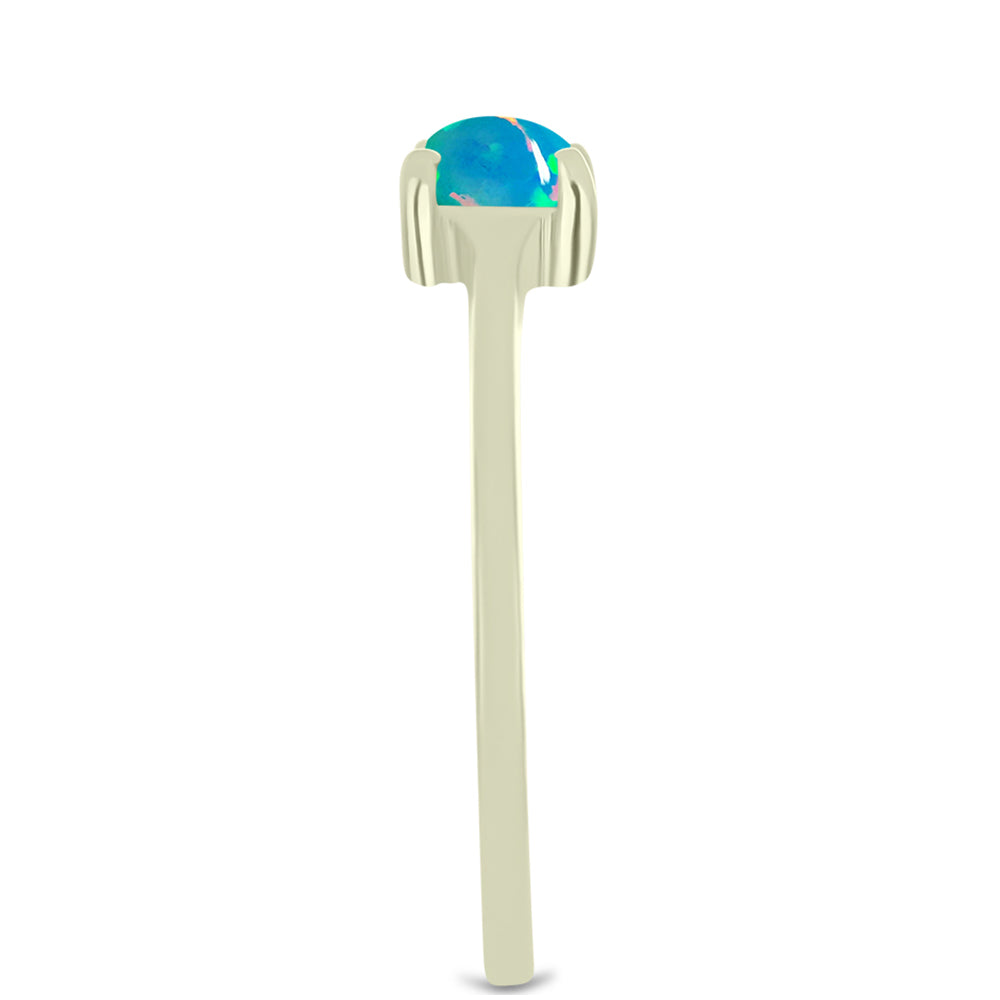 Goldplattierter Silberring mit äthiopischem Paraiba-Blauopal 4 