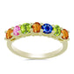 Goldplattierter Silberring mit regenbogenfarbenem Rosebery Saphir