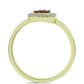 Goldplattierter Silberring mit rotem Diamant