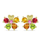 Goldplattierte Silberohrringe mit regenbogenfarbenem Rosebery Saphir
