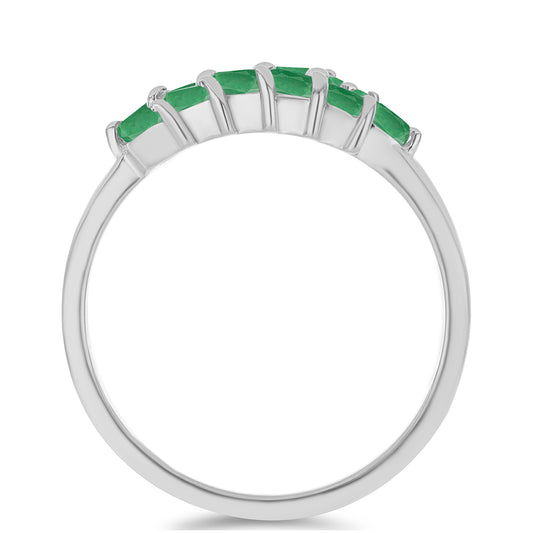 Silberring mit brasilianischem Smaragd