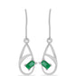 Silberohrringe mit brasilianischem Smaragd