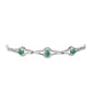 Silberarmband mit brasilianischem Smaragd und weißem Topas
