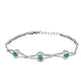Silberarmband mit brasilianischem Smaragd und weißem Topas