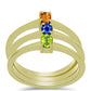 schmuckgarnitur aus Goldplattierte Silber mit australischem blauem Saphir und Padparadscha Saphir