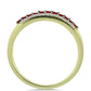 Goldplattierter Silberring mit rotem Diamant