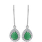 Silberohrringe mit brasilianischem Smaragd und weißem Topas