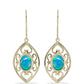 Goldplattierte Silberohrringe mit äthiopischem Paraiba-Blauopal