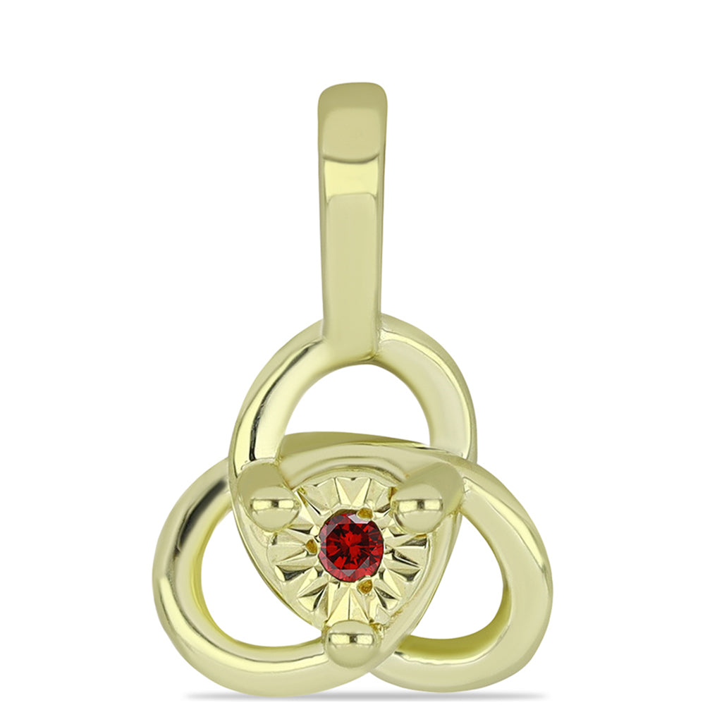 schmuckgarnitur aus Goldplattierte Silber mit rotem Diamant 2 
