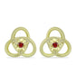 schmuckgarnitur aus Goldplattierte Silber mit rotem Diamant
