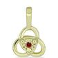 schmuckgarnitur aus Goldplattierte Silber mit rotem Diamant