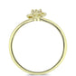 schmuckgarnitur aus Goldplattierte Silber mit rotem Diamant