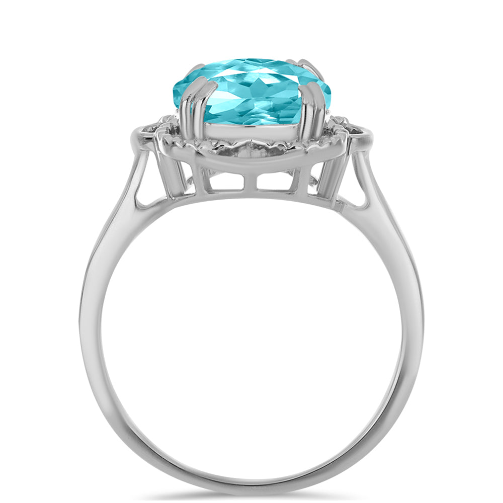 Silberring mit Paraiba Quarz 2 