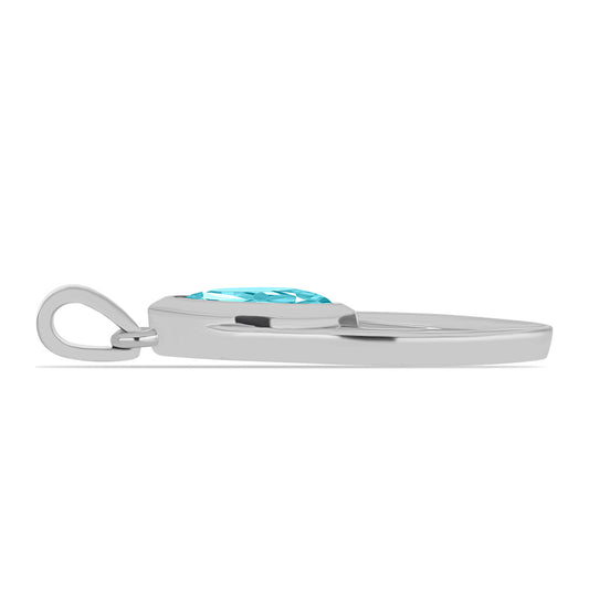 Silberanhänger mit Paraiba Quarz