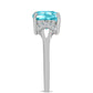 Silberring mit Paraiba Quarz und weißem Topas