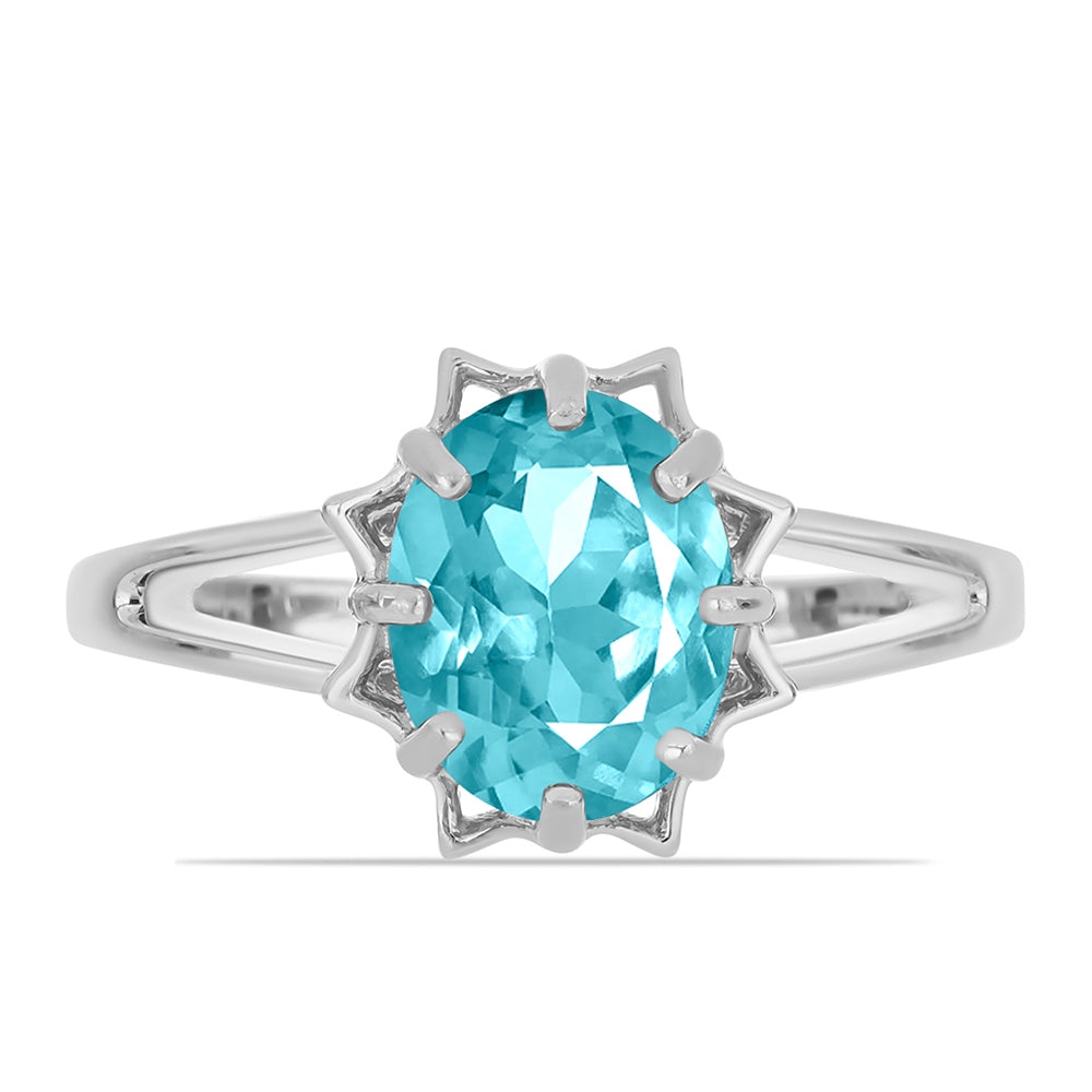 Silberring mit Paraiba Quarz