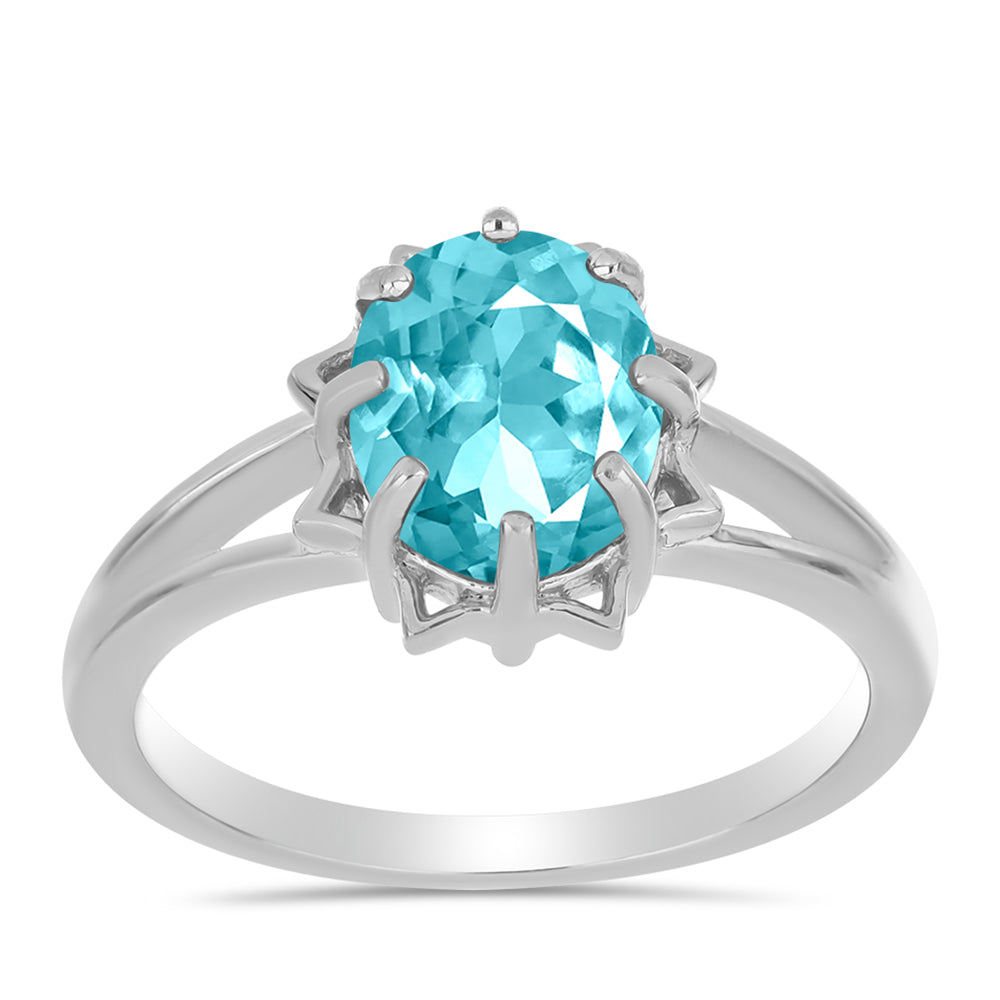 Silberring mit Paraiba Quarz 3 