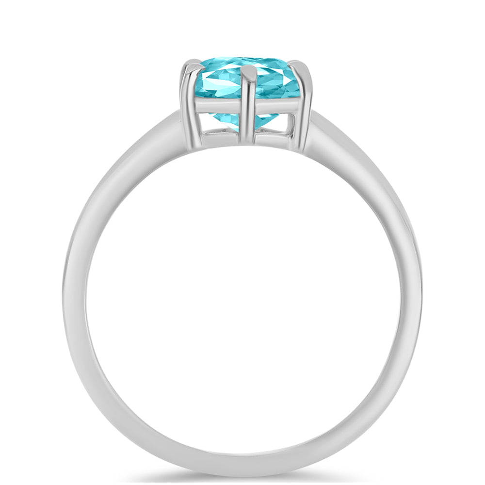 Silberring mit Paraiba Quarz