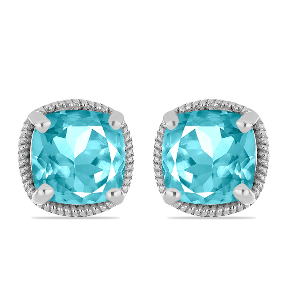 Silberohrringe mit Paraiba Quarz 1 