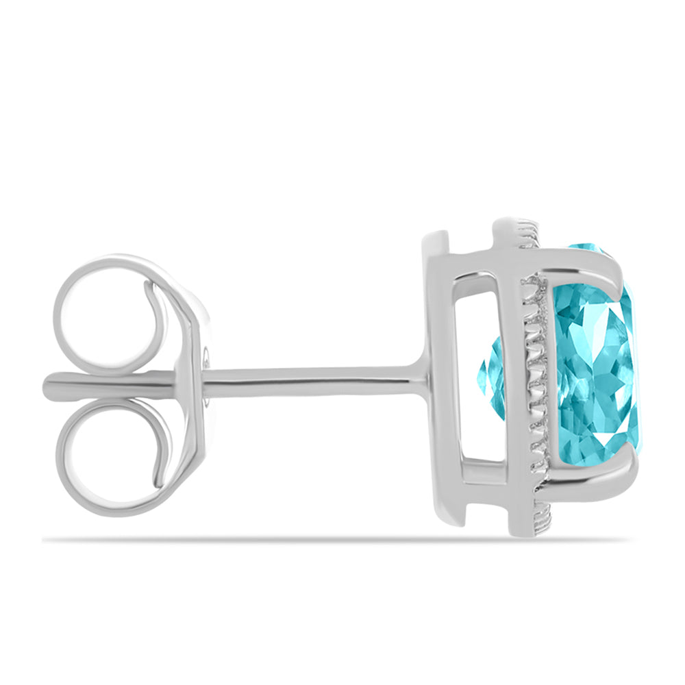 Silberohrringe mit Paraiba Quarz 2 