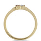 Goldplattierter Silberring mit lila Diamant und weißem Diamant