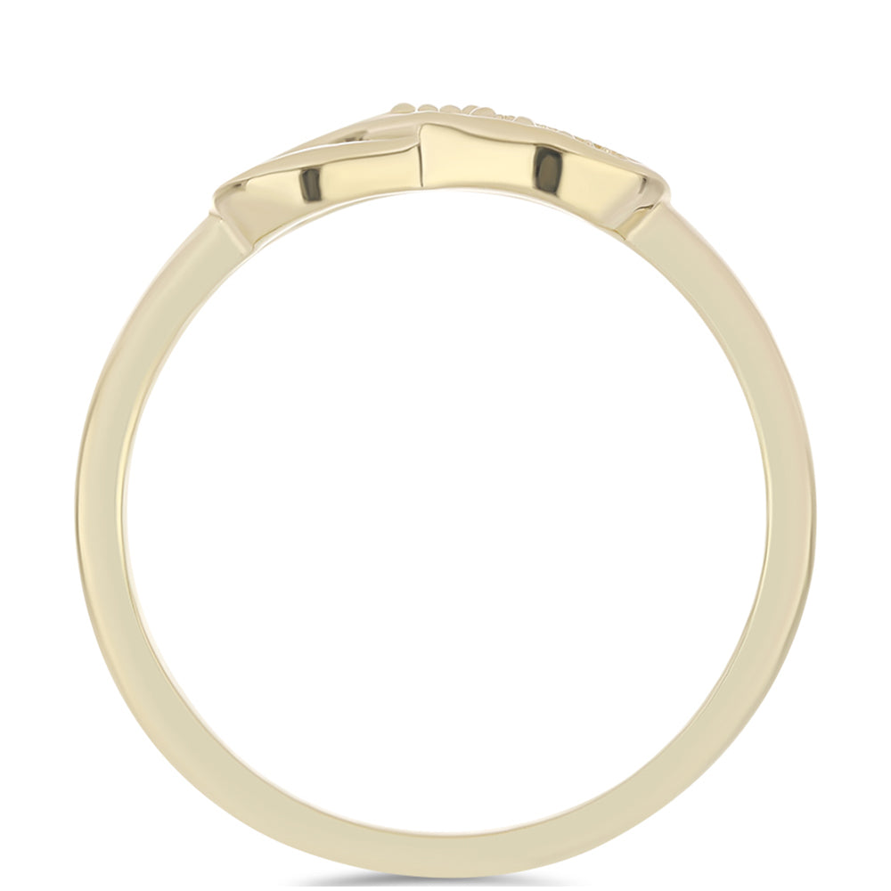 Goldplattierter Silberring mit lila Diamant 2 