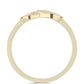 Goldplattierter Silberring mit lila Diamant