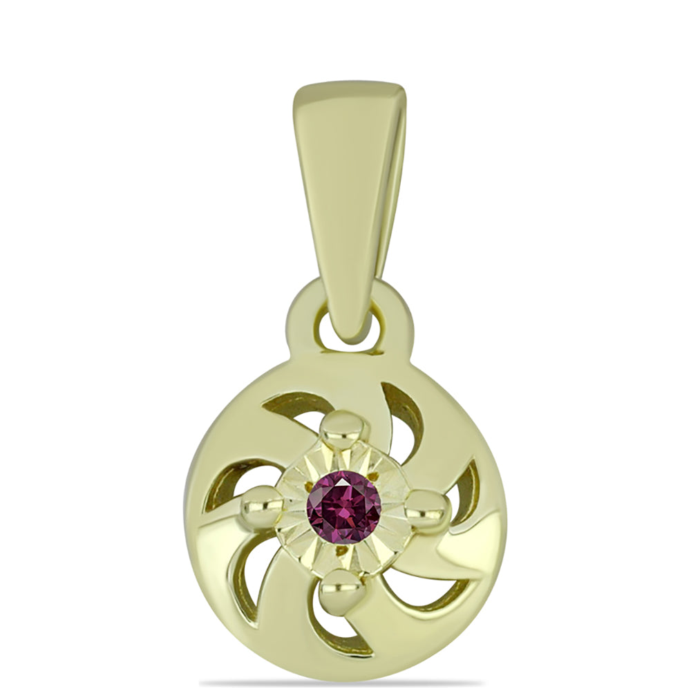 schmuckgarnitur aus Goldplattierte Silber mit lila Diamant 3 