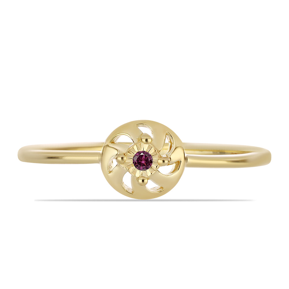 schmuckgarnitur aus Goldplattierte Silber mit lila Diamant 4 