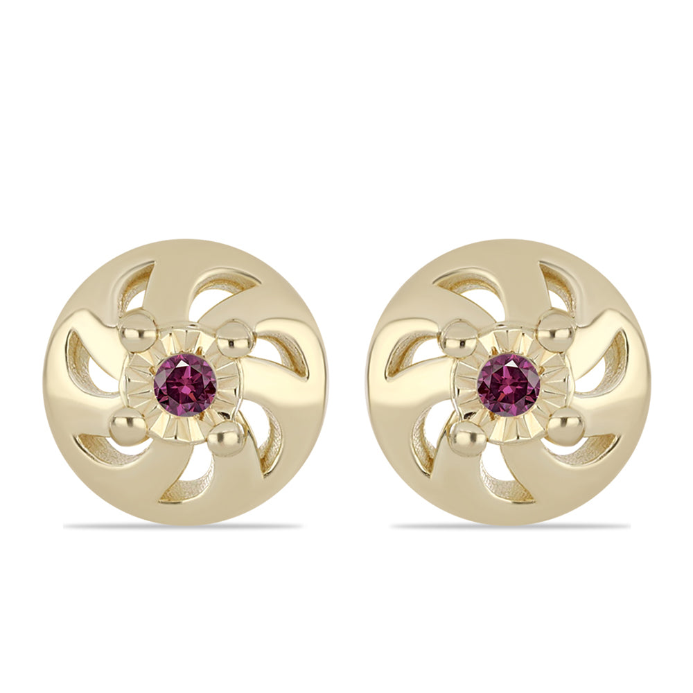 schmuckgarnitur aus Goldplattierte Silber mit lila Diamant 2 