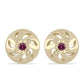 schmuckgarnitur aus Goldplattierte Silber mit lila Diamant