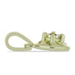 schmuckgarnitur aus Goldplattierte Silber mit lila Diamant