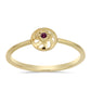 schmuckgarnitur aus Goldplattierte Silber mit lila Diamant