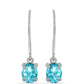 Silberohrringe mit Paraiba Quarz