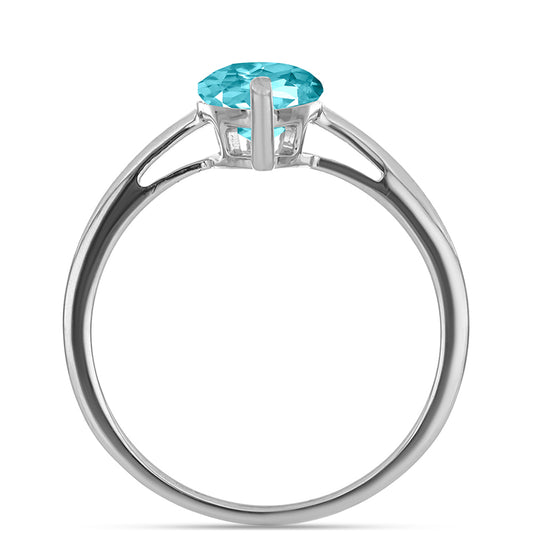 Silberring mit Paraiba Quarz