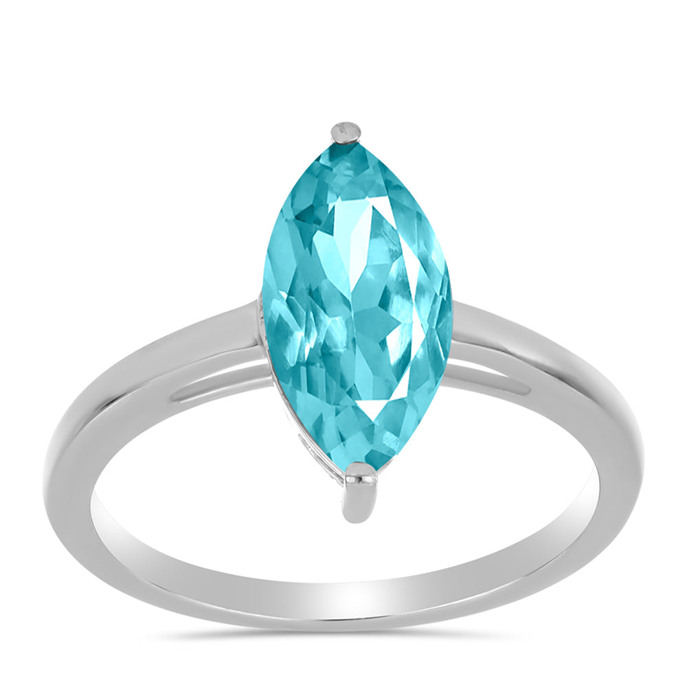 Silberring mit Paraiba Quarz 3 