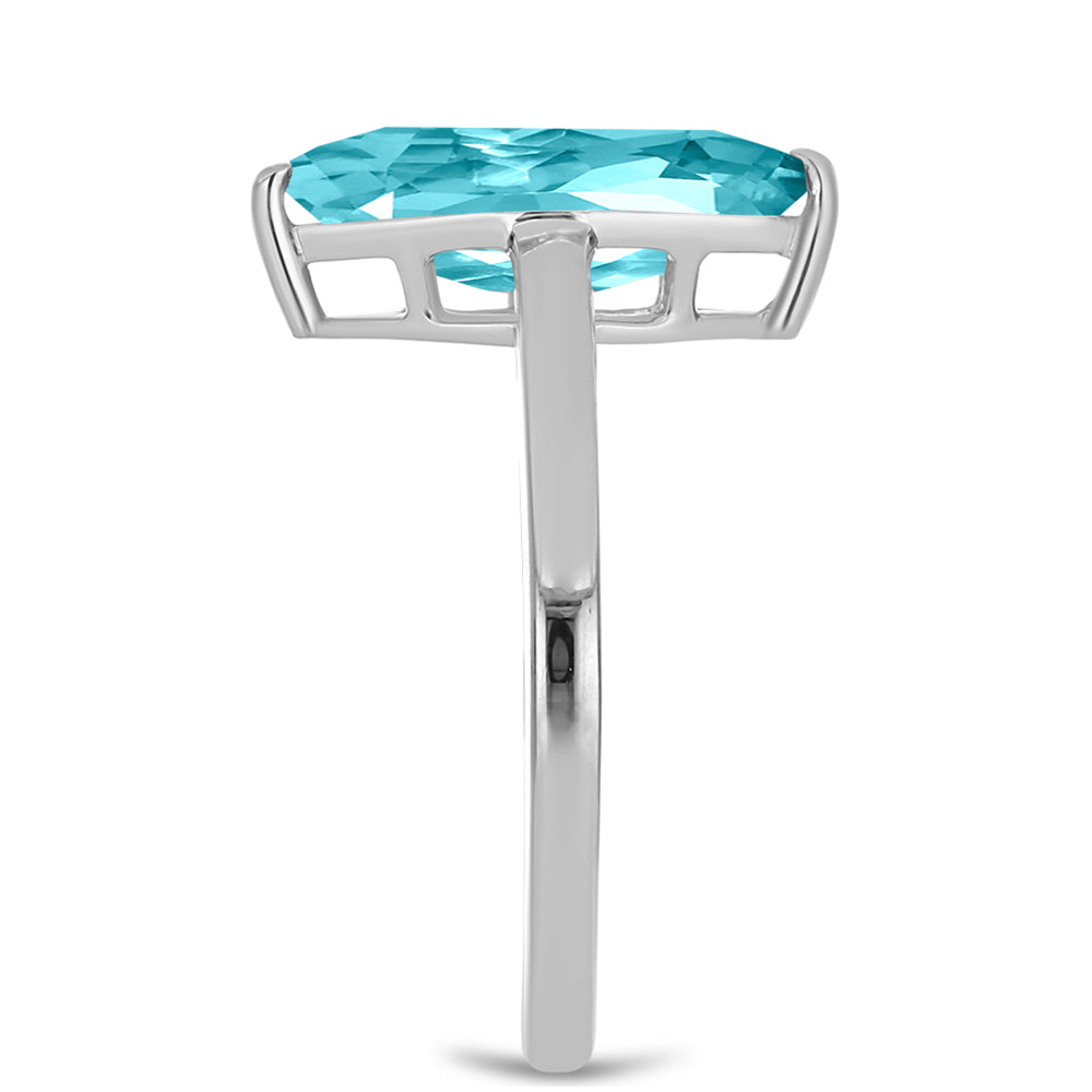 Silberring mit Paraiba Quarz