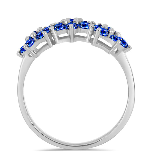 Silberring mit australischem blauem Saphir