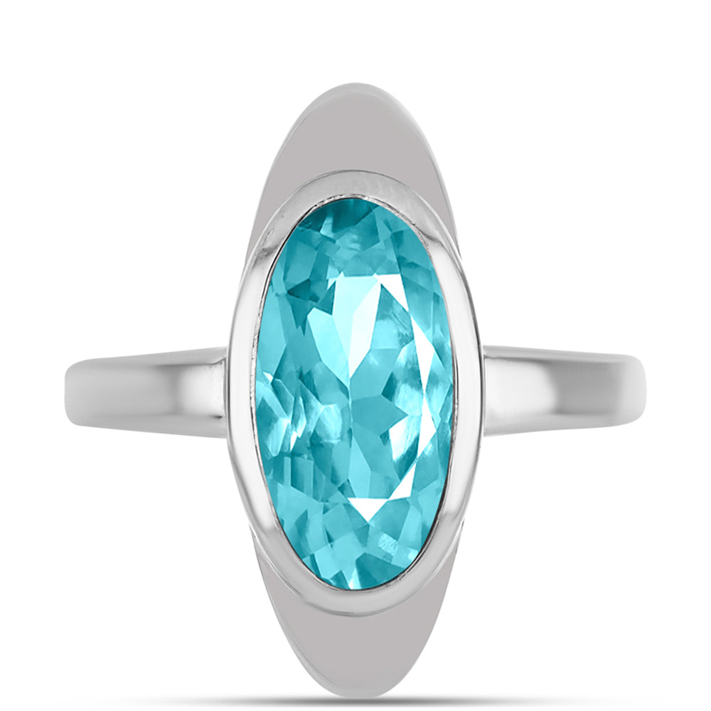 Silberring mit Paraiba Quarz 1 