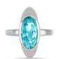 Silberring mit Paraiba Quarz