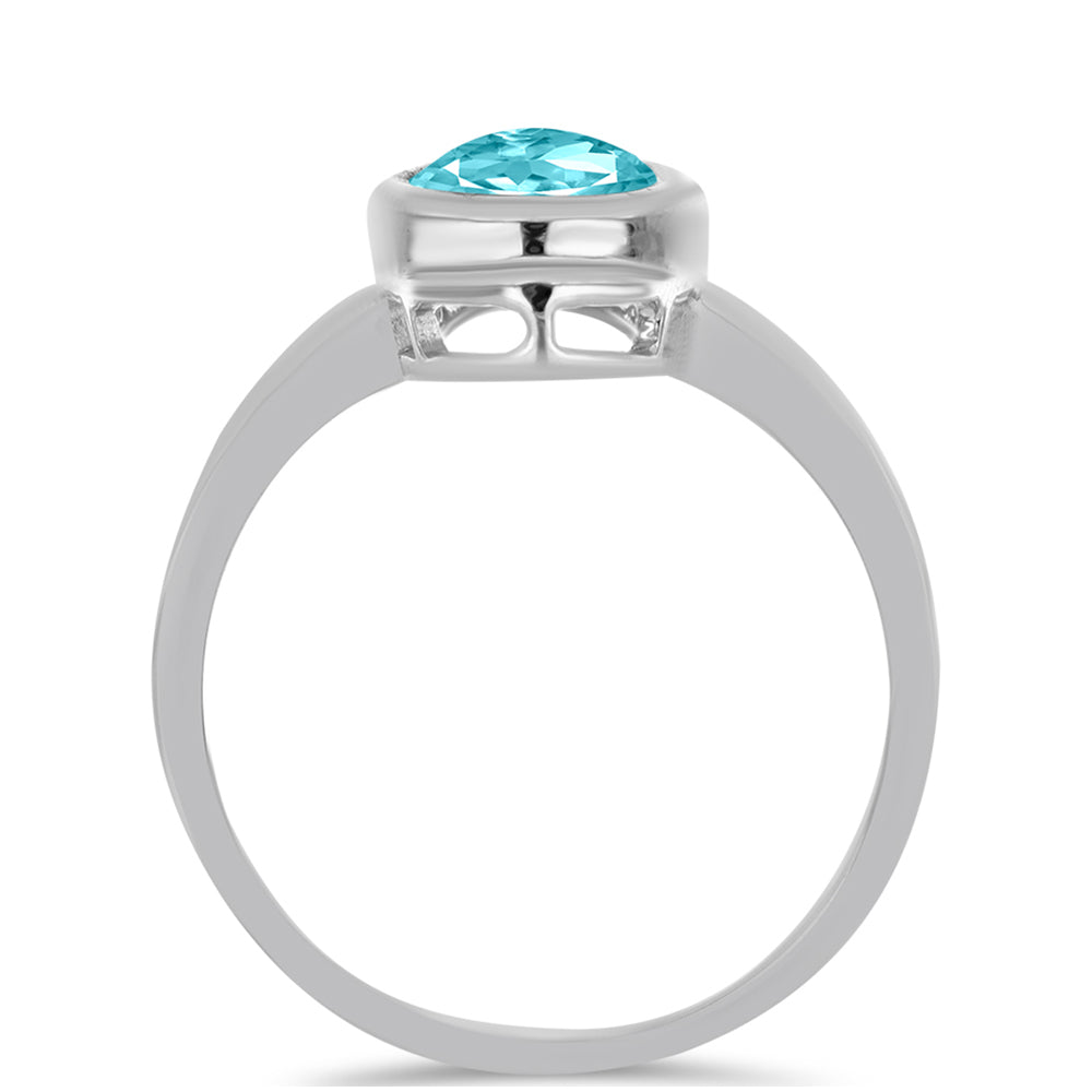 Silberring mit Paraiba Quarz