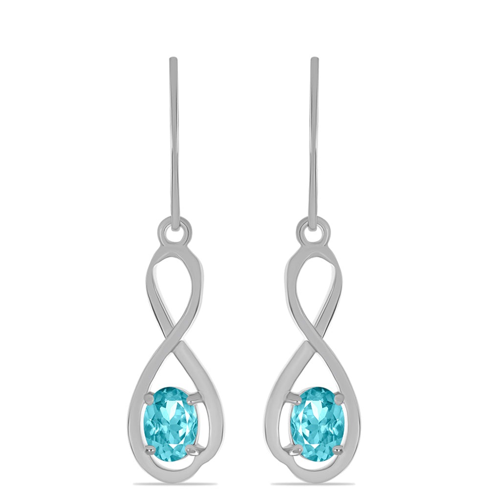 Silberohrringe mit Paraiba Quarz 1 
