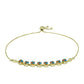 Goldplattiertes Silberarmband mit Austerntürkis