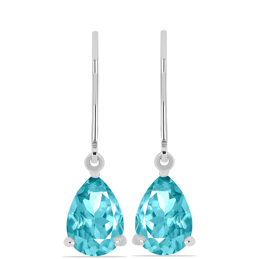 Silberohrringe mit Paraiba Quarz
