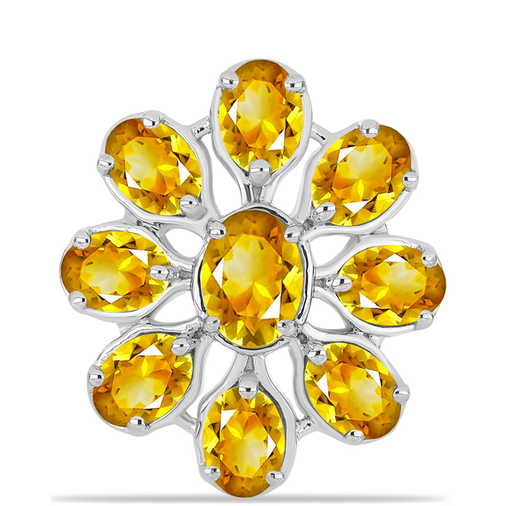 Silberring mit Zitrin aus dem Ural 1 