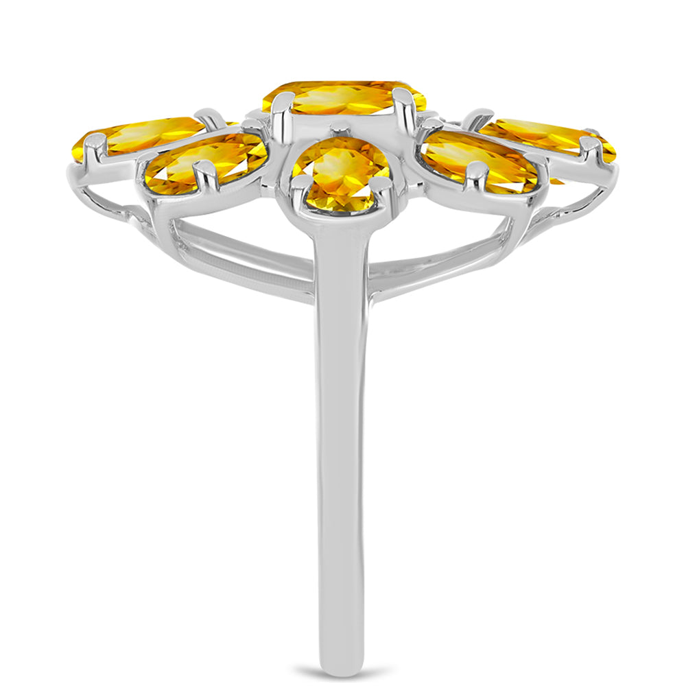 Silberring mit Zitrin aus dem Ural 4 