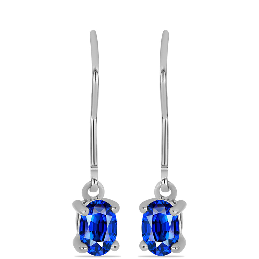 Silberohrringe mit australischem blauem Saphir